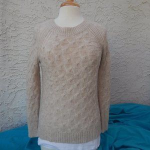 Ann Taylor Cream Cable Sweater